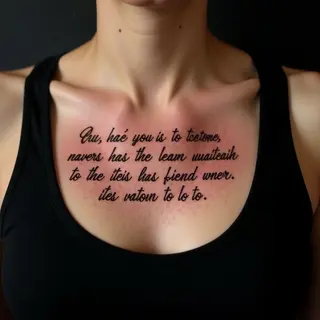Powerful Inspirational Quotes for Chest Lettering Tattoos