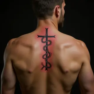 Powerful Christian Words for Spine Tattoos: Minimalist Designs