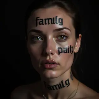 Gothic 'Family' Face Tattoos: Powerful Designs & Meaning