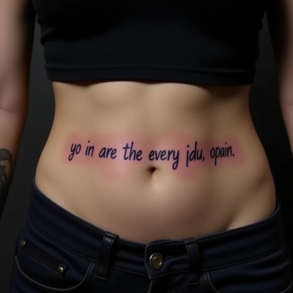 Cute Quotes for Fine Line Stomach Tattoos in Purple