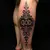 Small Ornamental God Quote Tattoos for Leg - Inspiring Designs