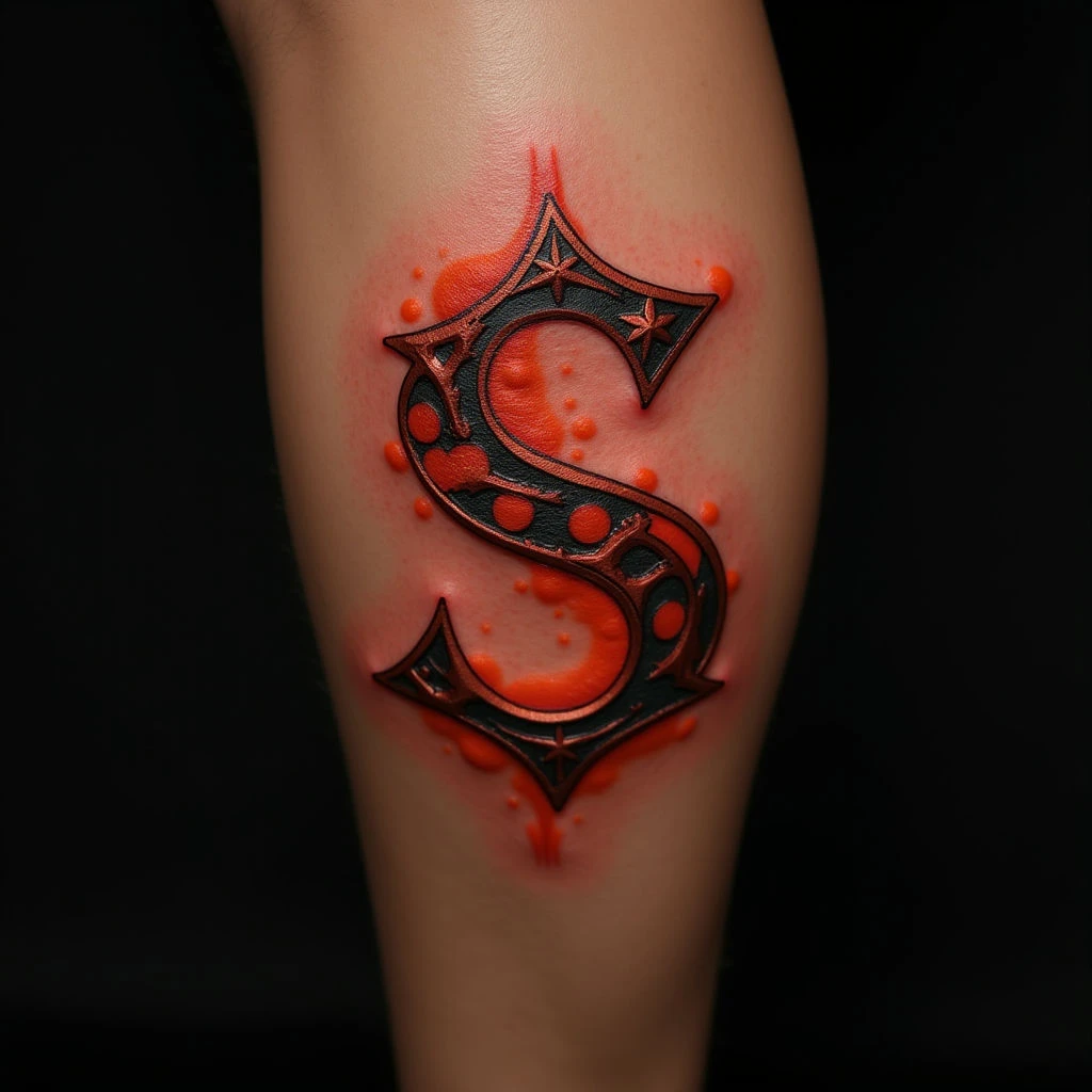 Kids Names Tattoo Ideas for Guys: Biomechanical Designs