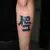 Beautiful Korean Name Tattoos on the Arm (Realistic Blue Ink)