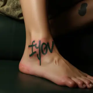 Trash Polka Name Tattoo on Your Ankle: A Bold Statement