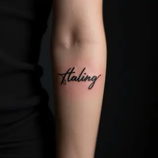 Elegant Name Tattoos for Women on Forearms
