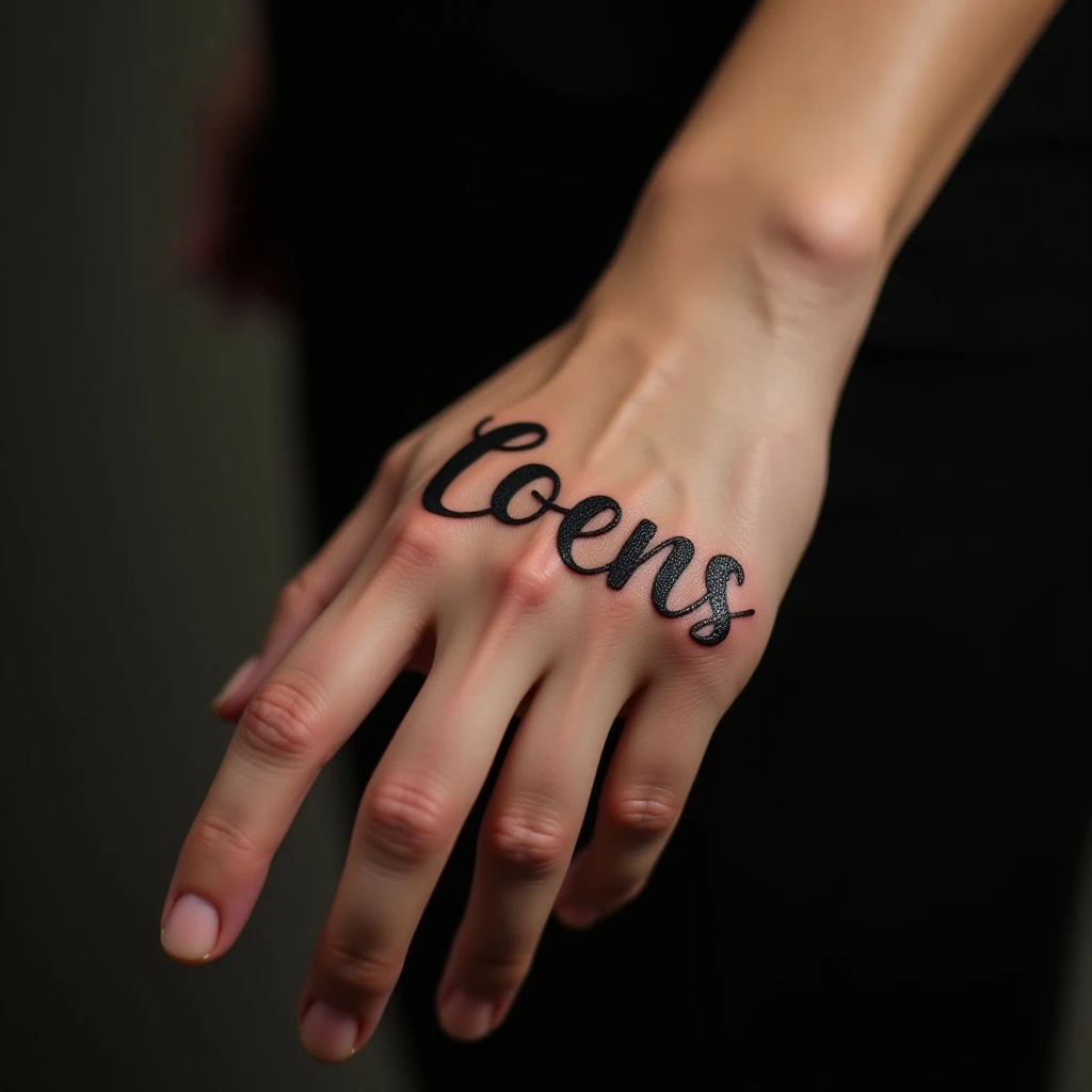 Simple Name Tattoos for Girls on Hand - Elegant Designs