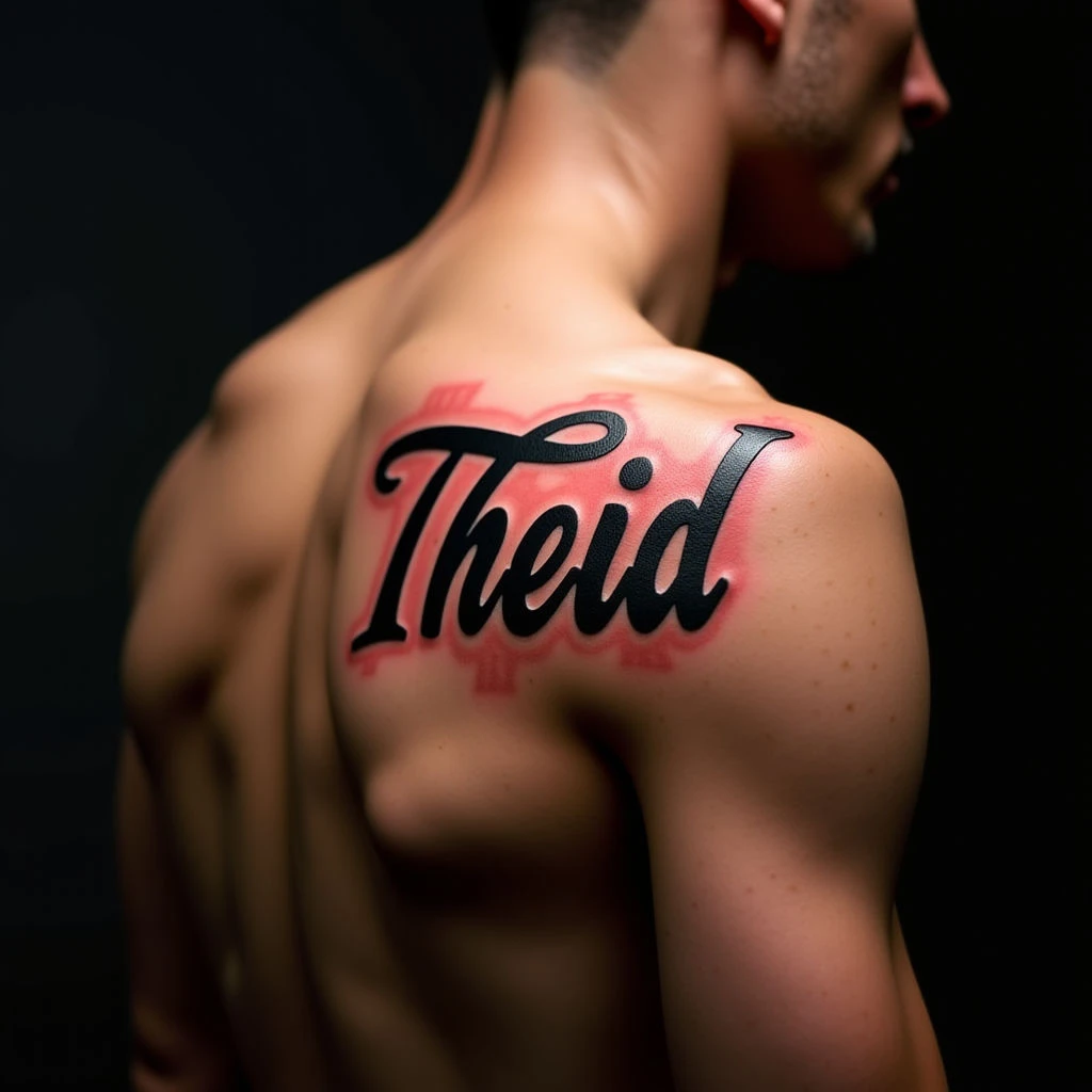 Name Tattoos on Your Arm: Linework & Bold Design