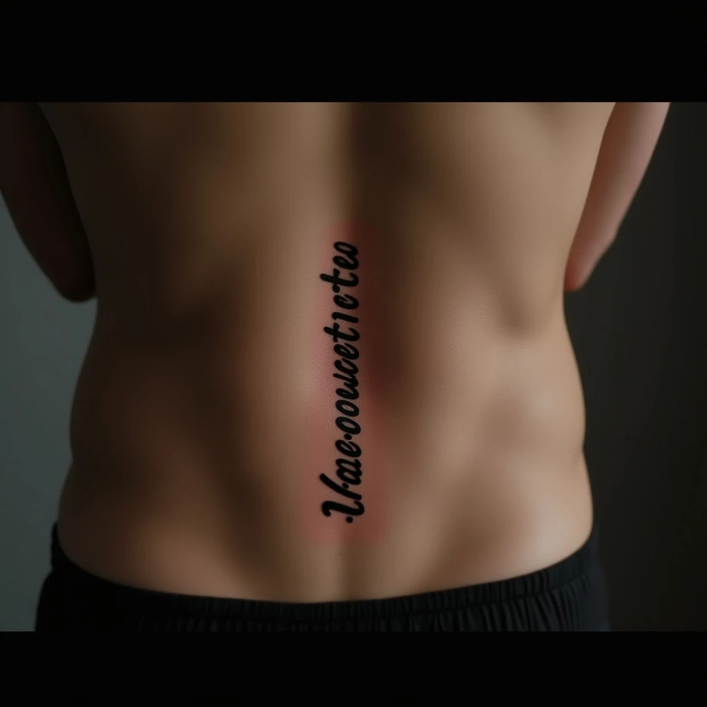 Powerful Name Tattoos on Spine: Minimalist Design Ideas for Men