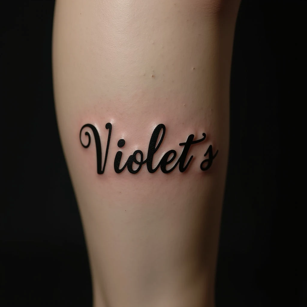 Simple Name Tattoos for Girls: Elegant Blackwork Designs