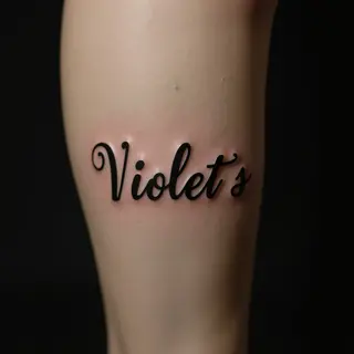 Simple Name Tattoos for Girls: Elegant Blackwork Designs