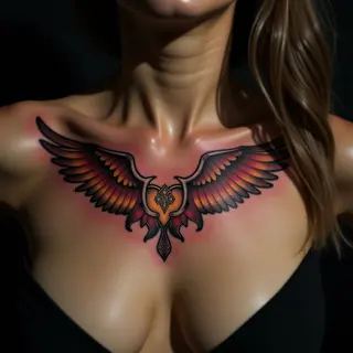 Surreal Name Tattoos for Girls on Your Collarbone