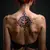 Elegant Names Tattoo on Back for Girls - Oriental Style
