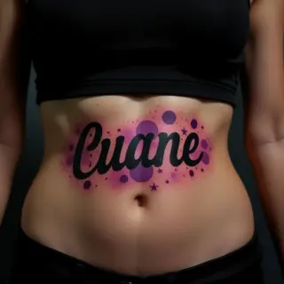 Violet Names Tattoos for Women: Trash Polka Inspiration