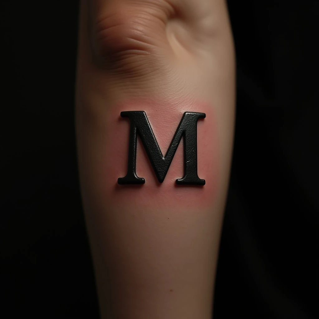 Bold New School Name Tattoo on Hand - Metallic Style