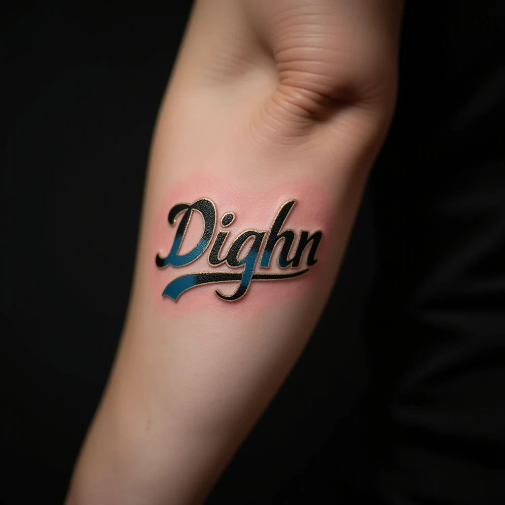 Small Old School Boys Name Tattoo Designs for Arms