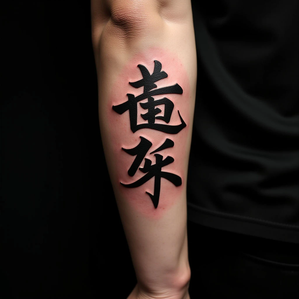 Names in Tattoo Writing: Illustrative Arm Designs with Black, Grey & Red