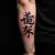 Names in Tattoo Writing: Illustrative Arm Designs with Black, Grey & Red
