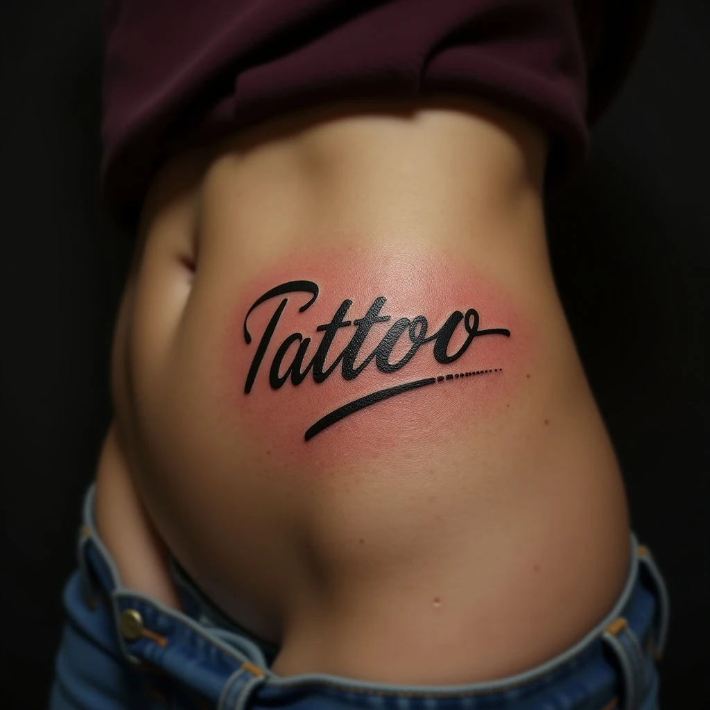Delicate Watercolor Ribcage Lettering Tattoos: Black & Gold Designs