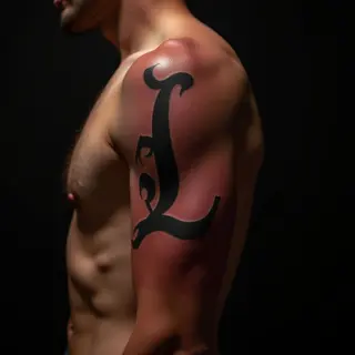 Powerful Words for Men's Tattoos: Old School Neon Lettering