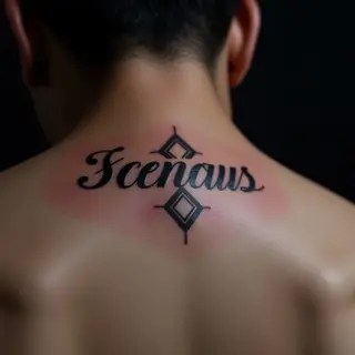 Elegant Neck Script Tattoos: Traditional & Grey Designs