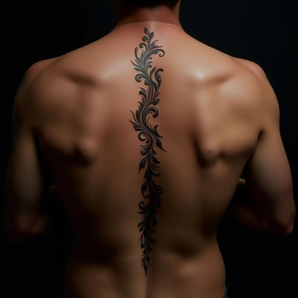 Small Spine Tattoos with Traditional Fonts: Simple & Stylish Ideas