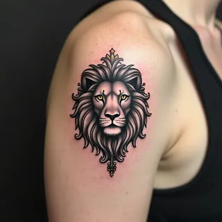 Small Lion Shoulder Tattoo: A Regal Statement of Power & Beauty