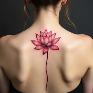 Elegant Lotus Flower Tattoo Design
