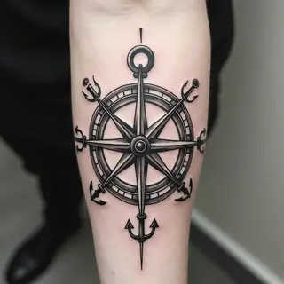 The Enduring Symbolism of a Male Compass Tattoo