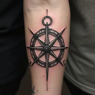 Male Forearm Compass Tattoo Designs: Guidance & Meaning