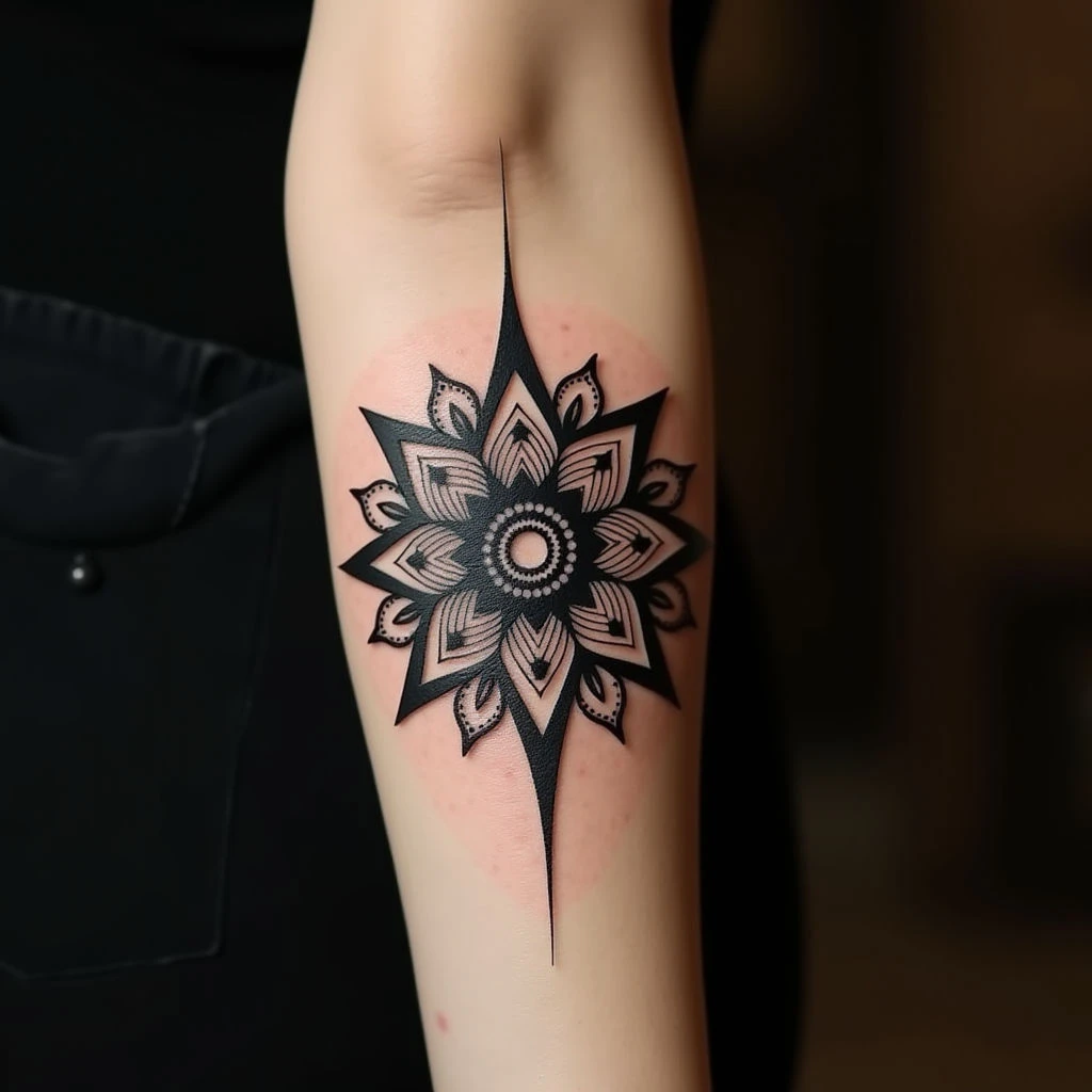 Unique Beige Mandala Arm Tattoos for Women: Meaning & Inspiration