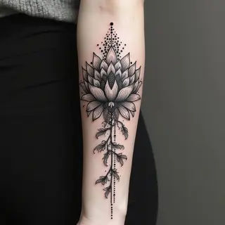 Intricate Mandala Flower Tattoo Design