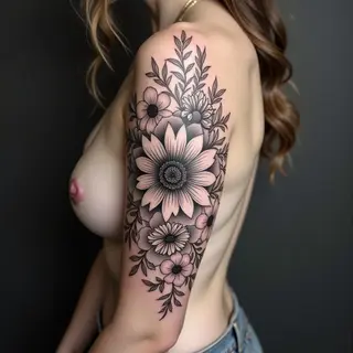 Intricate Floral Mandala Tattoo Design