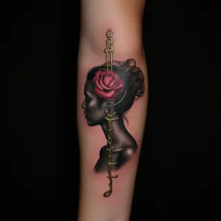 Surreal Gold Forearm Tattoos for Couples: Meaningful & Unique Designs