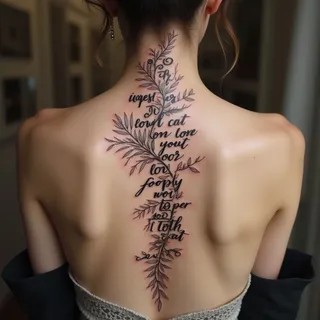 Meaningful Quote Spine Tattoos for Women: Honoring Your Story