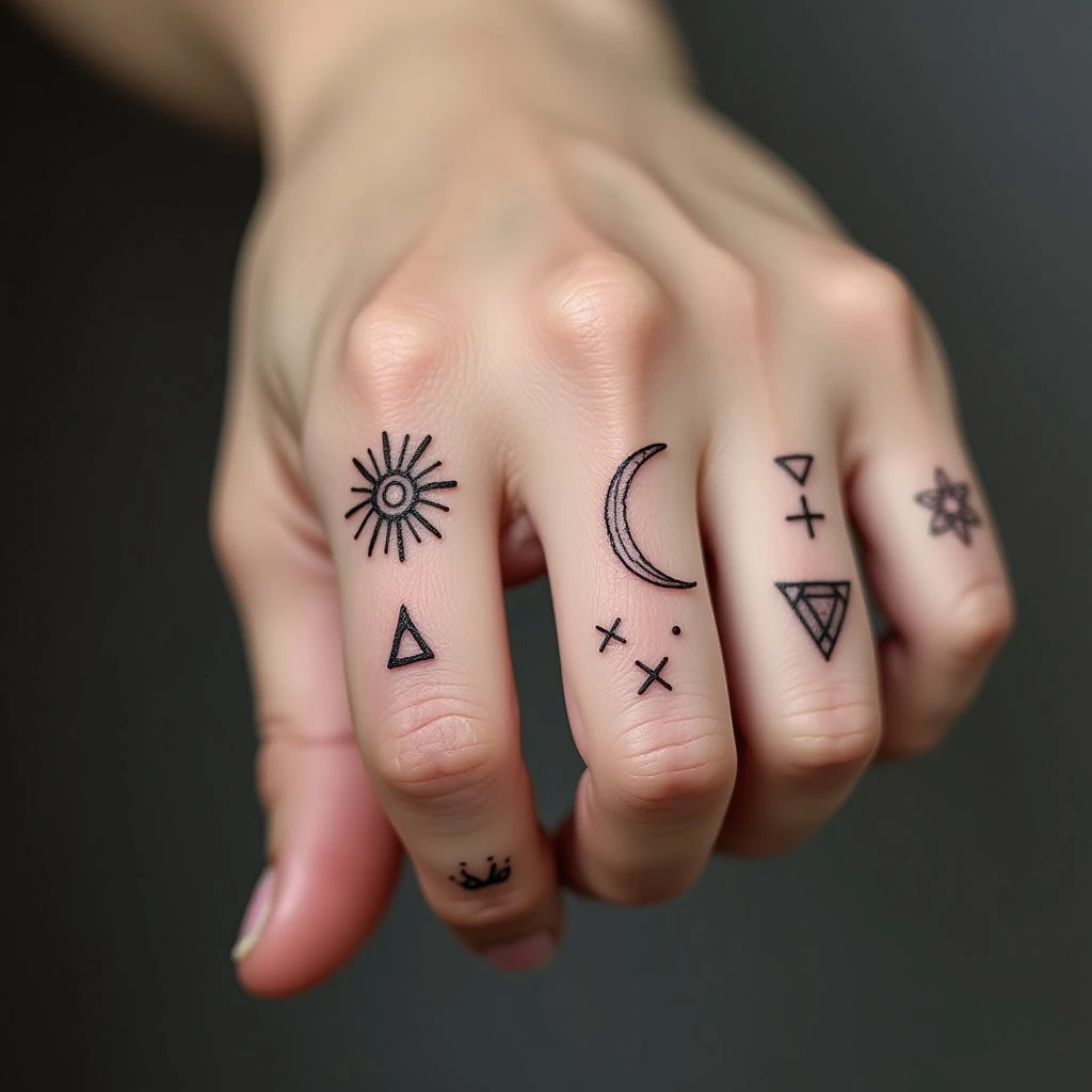 Tiny Symbols of Strength: Healing Finger Tattoos