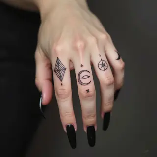 Tiny Symbols: A Collection of Finger Tattoos