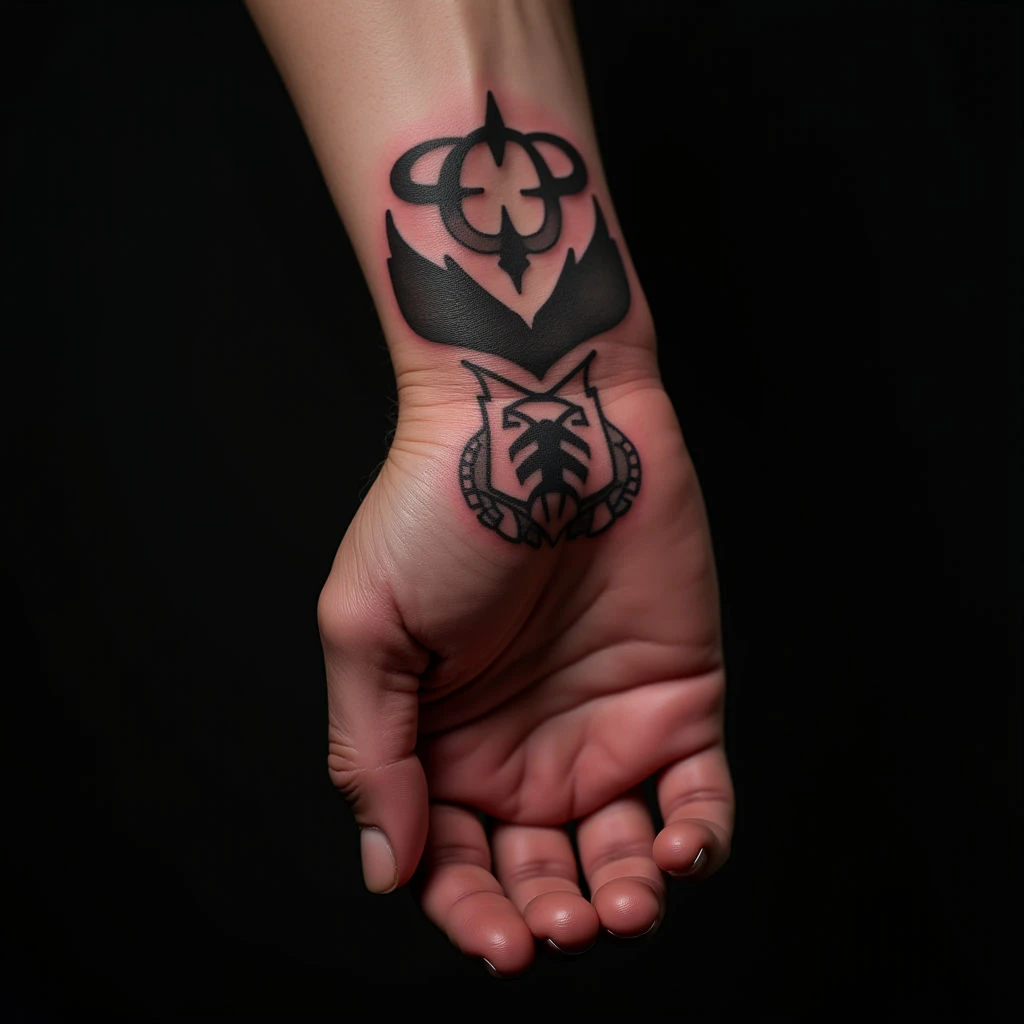 Mom and Dad Memorial Tattoos for Men - Biomechanical Wrist Designs