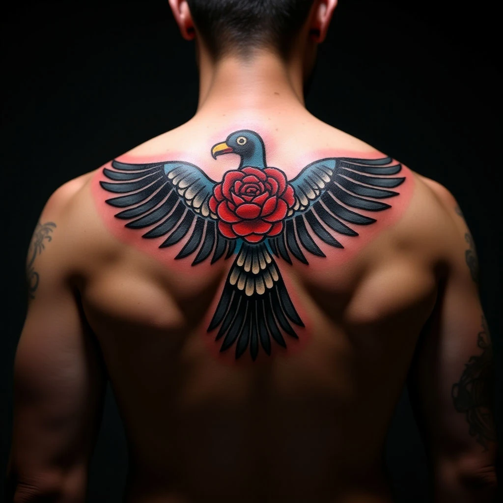 RIP Tattoo Ideas for Uncle: Traditional Back Designs