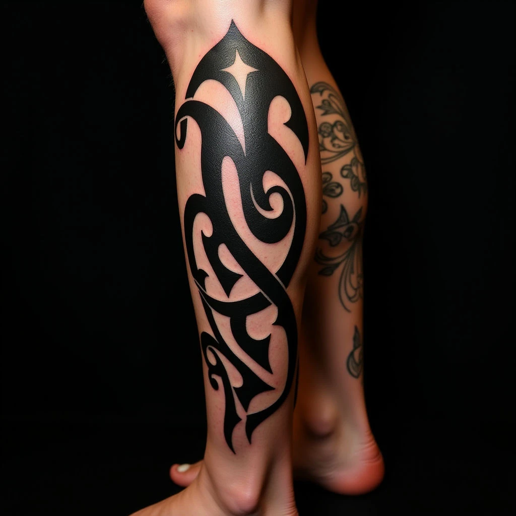Half Sleeve Memorial Tattoos: Tribal Leg Designs & Inspiration