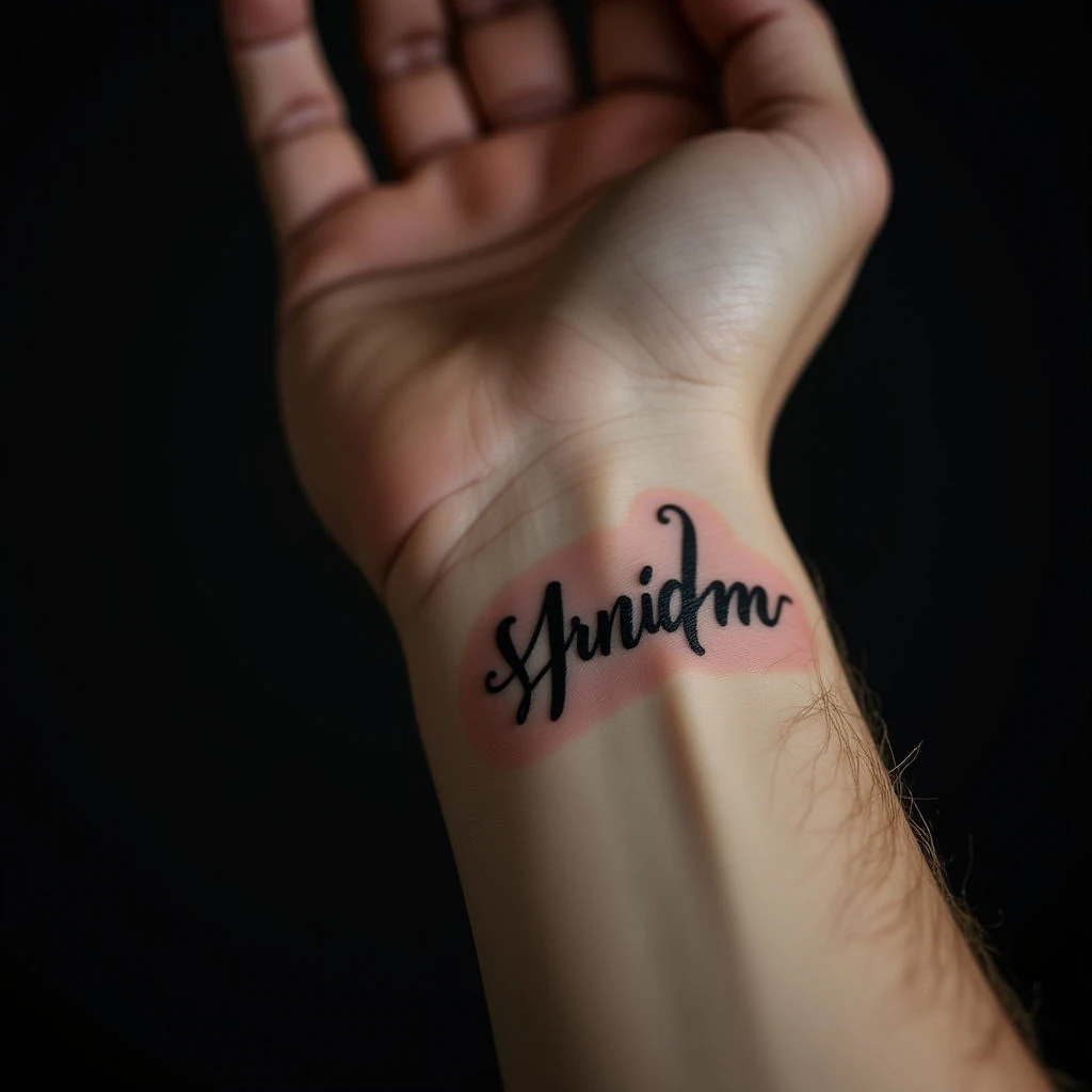 Elegant Calligraphy Memorial Tattoos for the Wrist