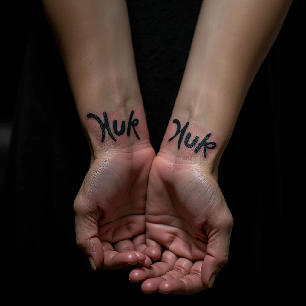 Best Friend Tattoos: Calligraphy Wrist Designs for Two