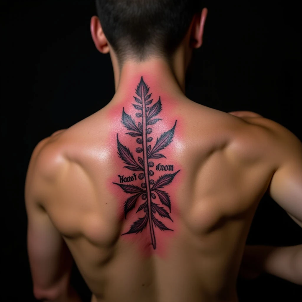 Subtle Spine Tattoos for Men to Honor Mom & Dad's Memory