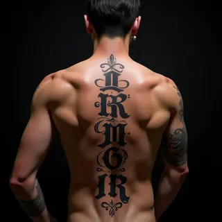 Heartfelt Spine Lettering Tattoo for a Lost Sister