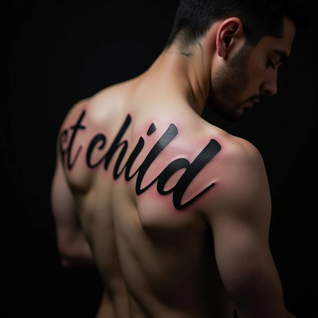 Lost Child Tattoo Ideas: Calligraphy Memorials for Remembrance