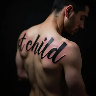 Lost Child Tattoo Ideas: Calligraphy Memorials for Remembrance