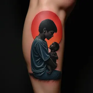 Lost Child Tattoo Ideas: Illustrative Memorial Designs
