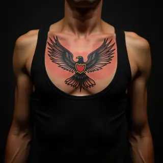 Old School Chest Tattoos for Mental Health Recovery