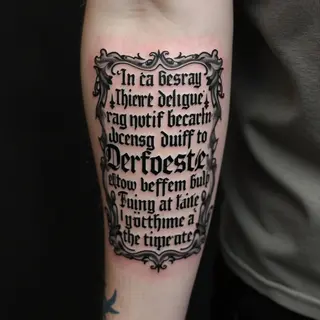 Men's Text Tattoo Ideas: Gothic, Macabre & Darkly Poetic Inscriptions