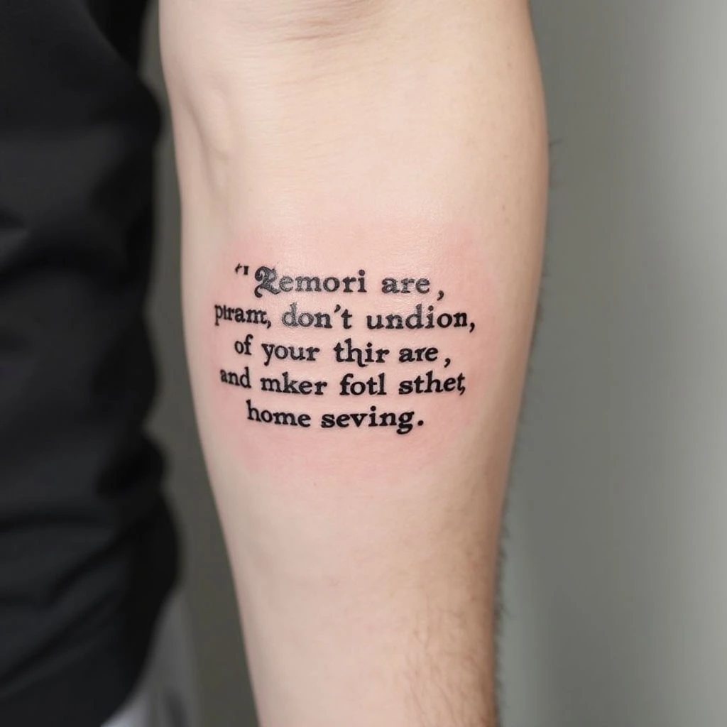 Mens Text Tattoo Ideas: Words of Strength & Meaning