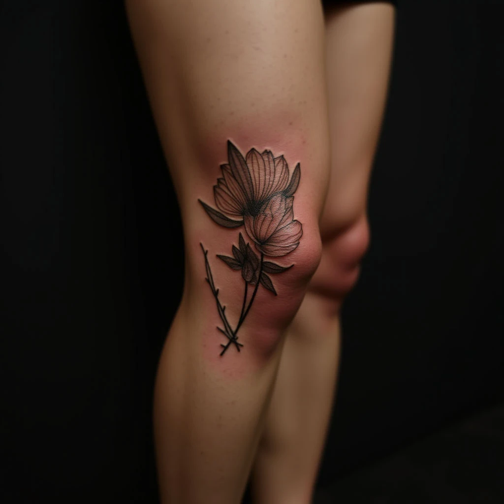 Micro-Realism Leg Tattoo Cover-Up Ideas (Brown Tones)